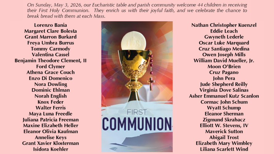 First Communion Bulletin Cover 05-03-2026 (1920 x 1080 px)